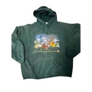 Vintage Disney Store Winnie the Pooh fall halloween embroidered hoodie size med